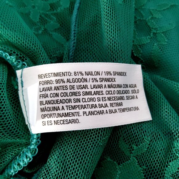 Art Class Green Floral Lace Long Sleeve Comfortable cotton lining Top Size (6/7) - Picture 6 of 7